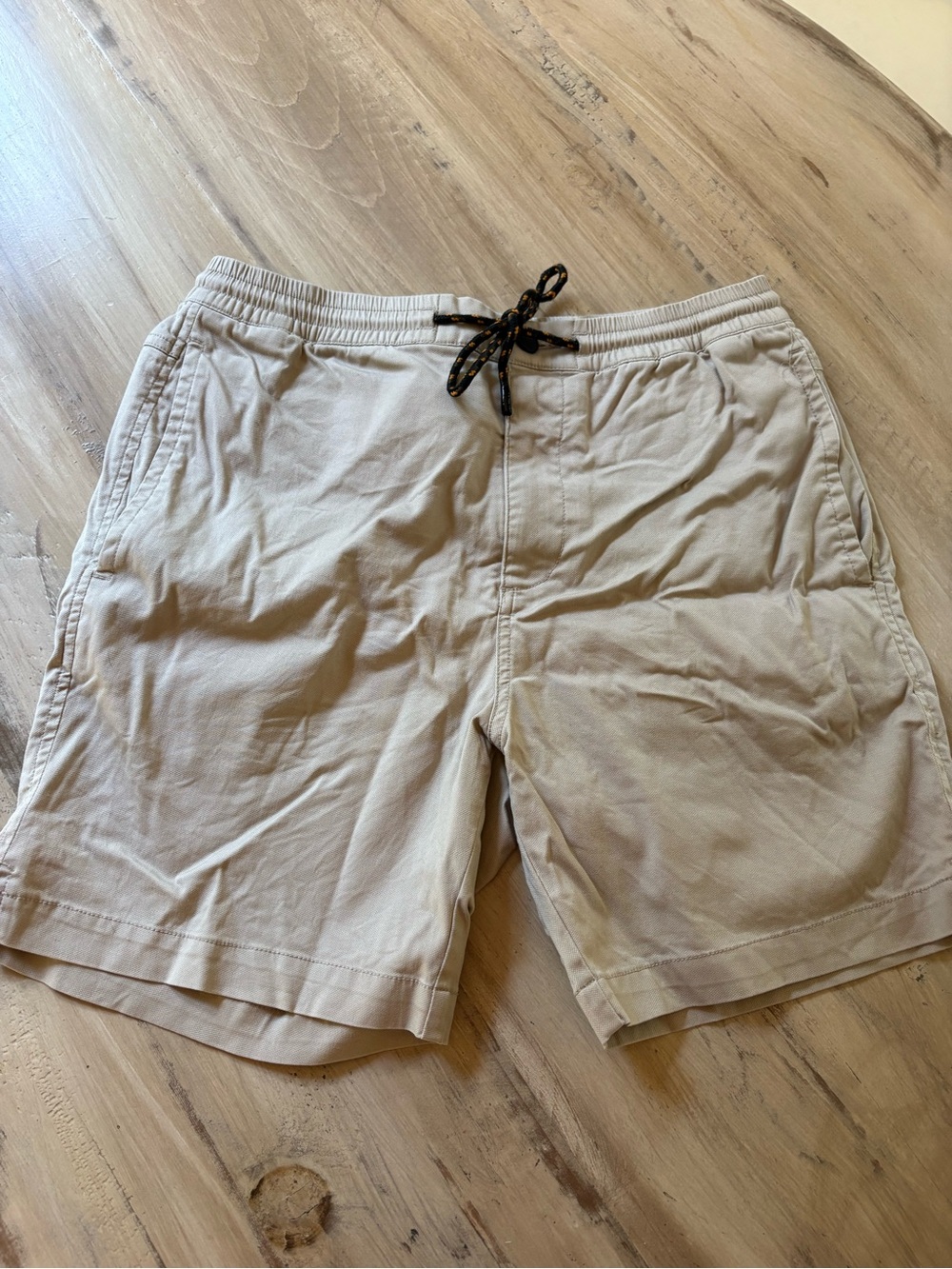 Men's Casual Drawstring Shorts - Beige